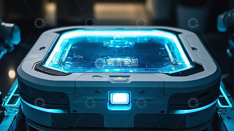 高清大图下载【趣麦麦图】科技感十足的蓝色方盒