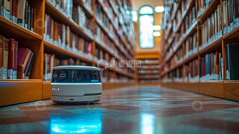 高清大图下载【趣麦麦图】图书馆机器人