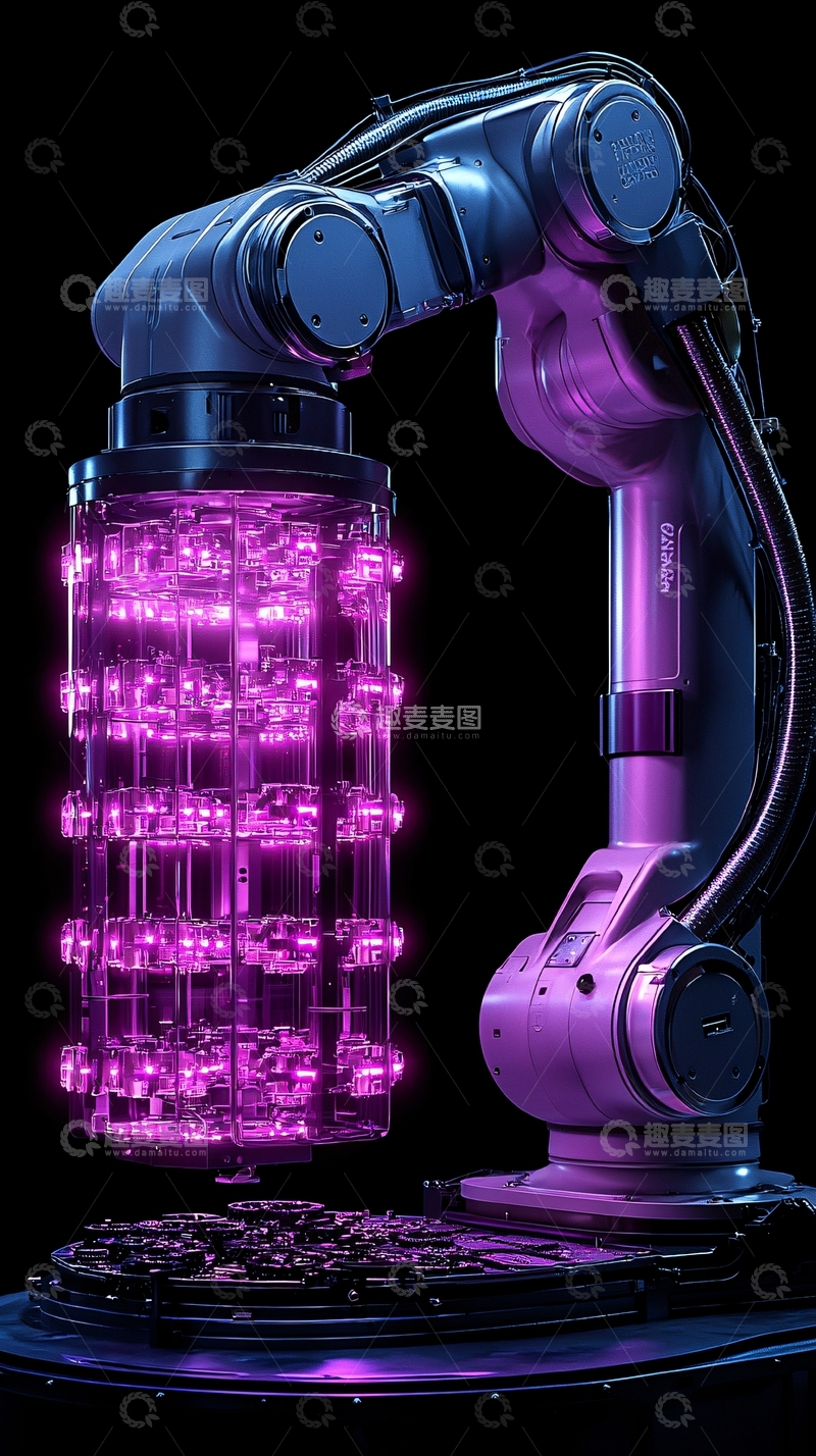高清大图下载【趣麦麦图】未来科技感机器人手臂