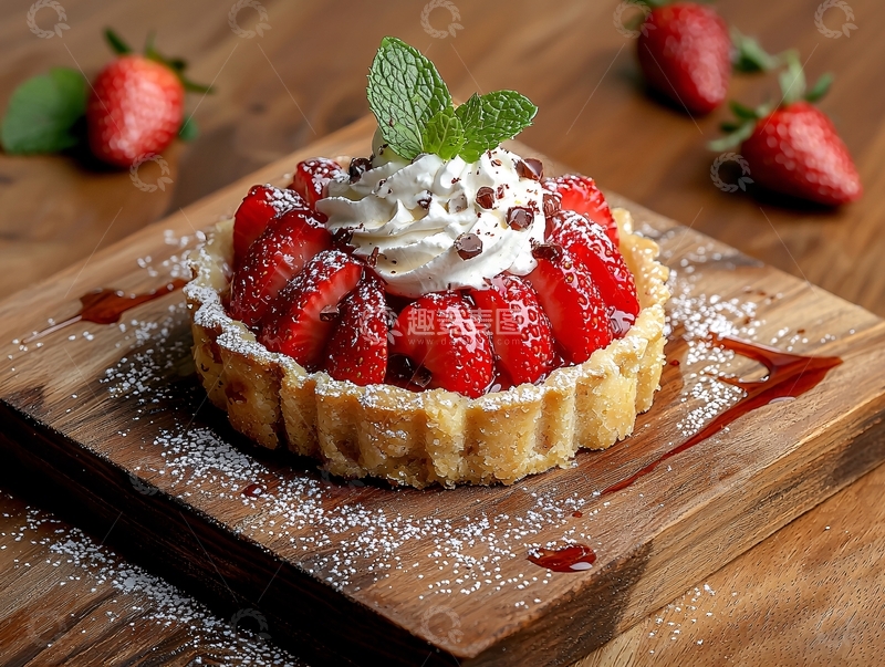 高清大图下载【趣麦麦图】草莓塔