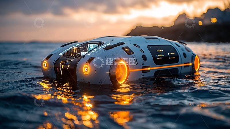 高清大图下载【趣麦麦图】未来感水陆两栖车
