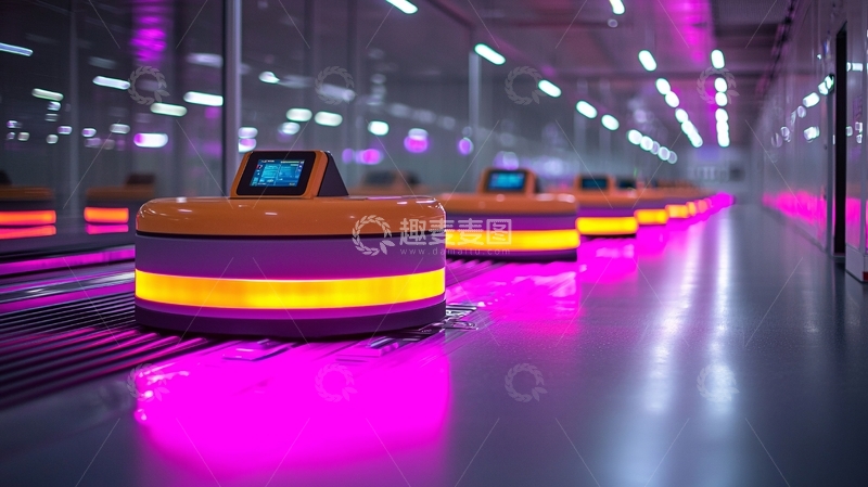 高清大图下载【趣麦麦图】未来科技感自动化生产线