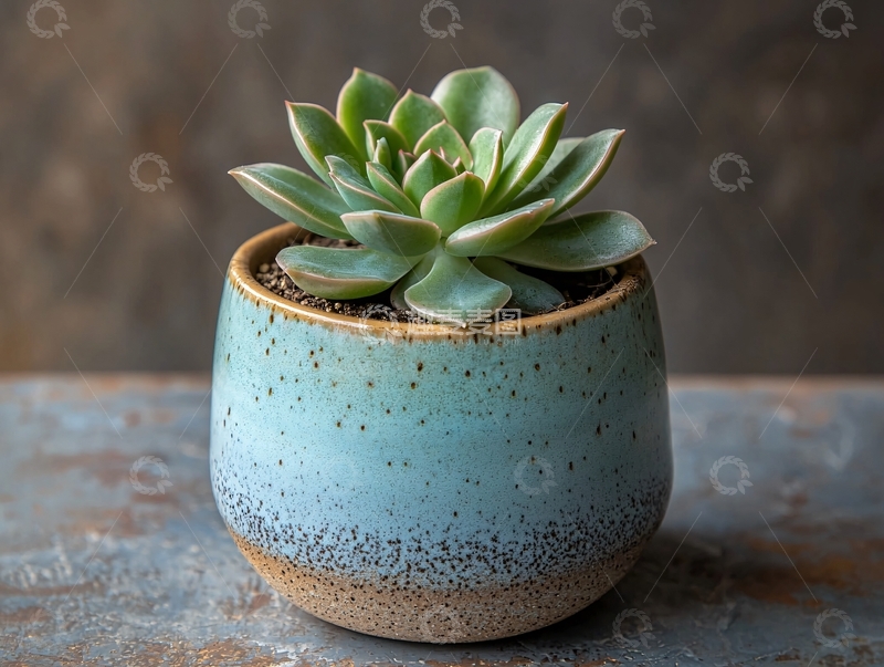 高清大图下载【趣麦麦图】多肉植物盆栽