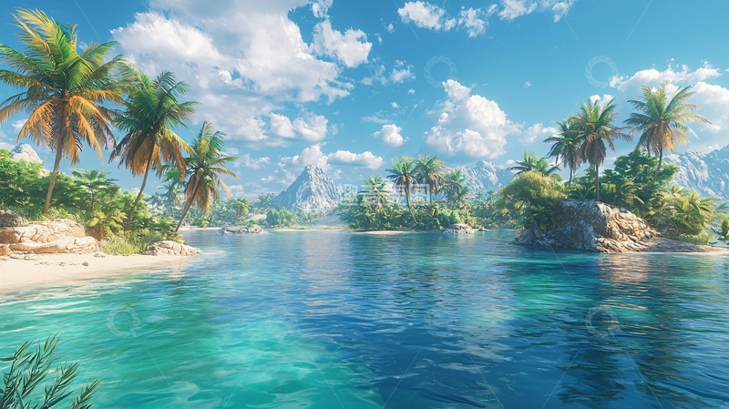 高清大图下载【趣麦麦图】热带海岛天堂景色