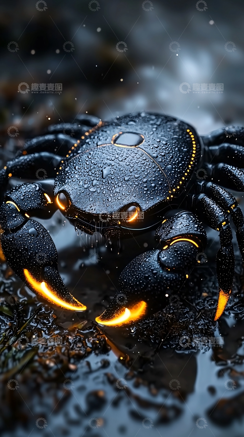 高清大图下载【趣麦麦图】黑科技螃蟹