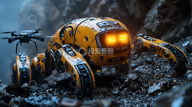 高清大图下载【趣麦麦图】未来感机器人