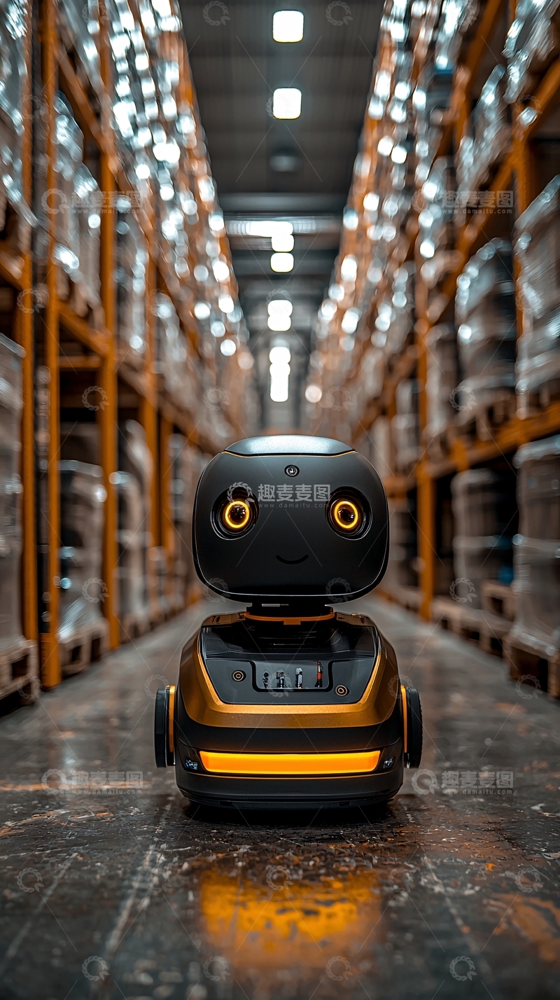 高清大图下载【趣麦麦图】仓库机器人
