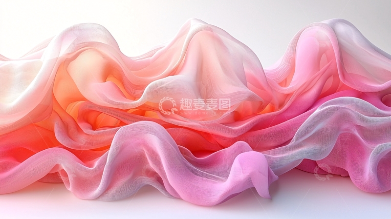 高清大图下载【趣麦麦图】粉色渐变丝绸质感