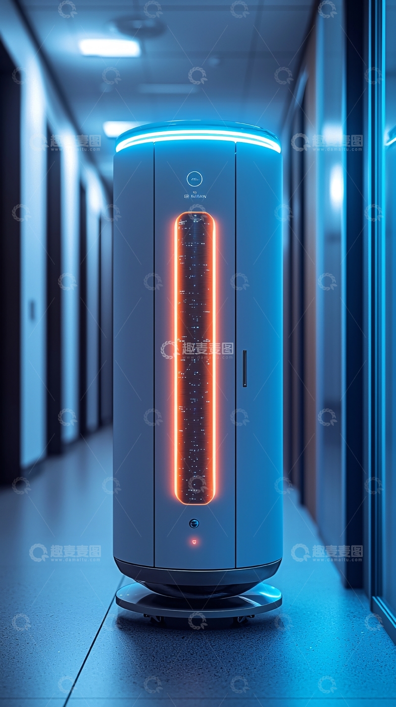 高清大图下载【趣麦麦图】科幻感未来派移动机器人