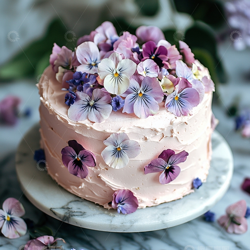 高清大图下载【趣麦麦图】粉色奶油蛋糕