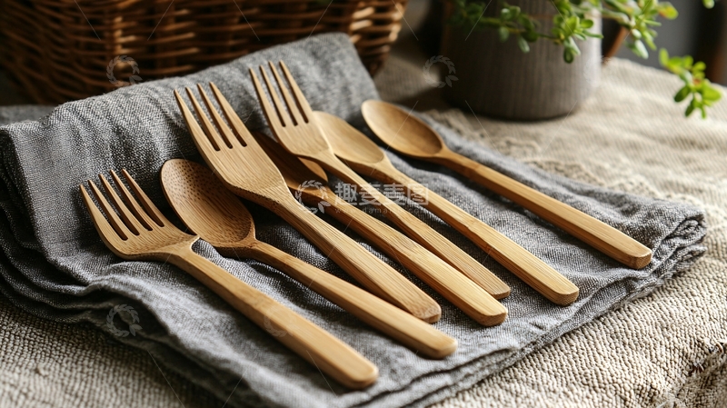 高清大图下载【趣麦麦图】木制餐具