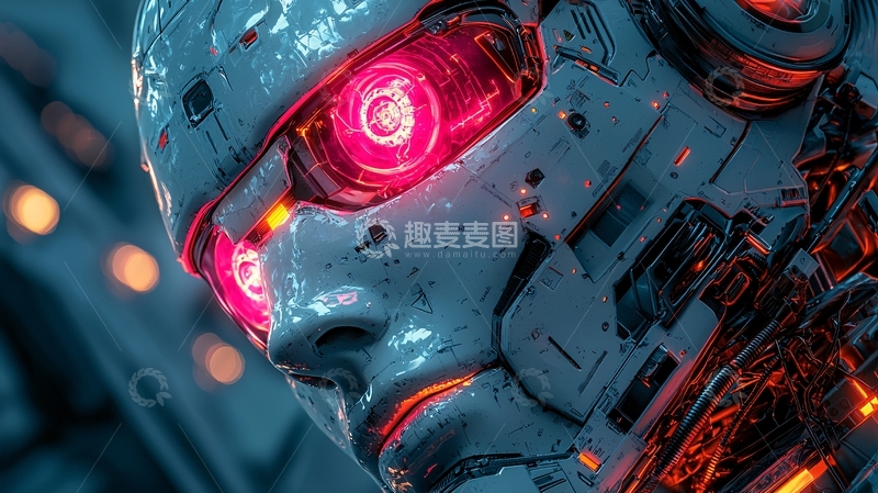 高清大图下载【趣麦麦图】未来感机器人特写