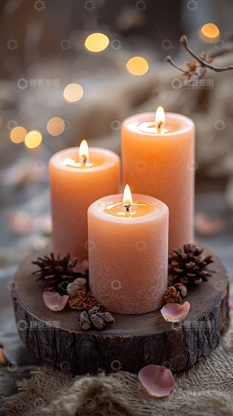 高清大图下载【趣麦麦图】温暖蜡烛