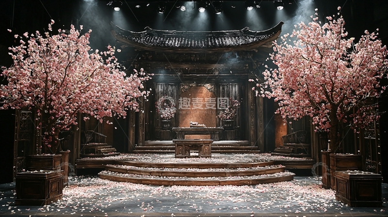 高清大图下载【趣麦麦图】中式舞台背景