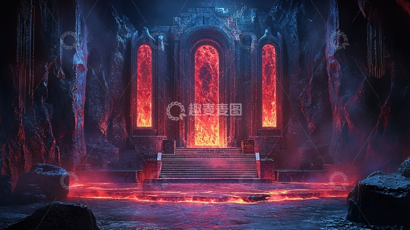 高清大图下载【趣麦麦图】熔岩地狱之门