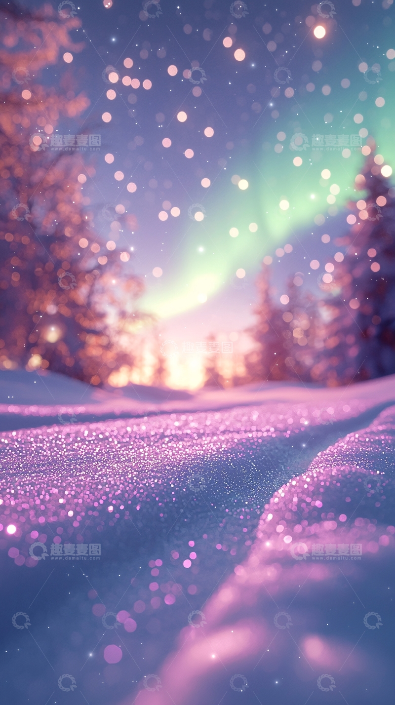 高清大图下载【趣麦麦图】梦幻冬夜