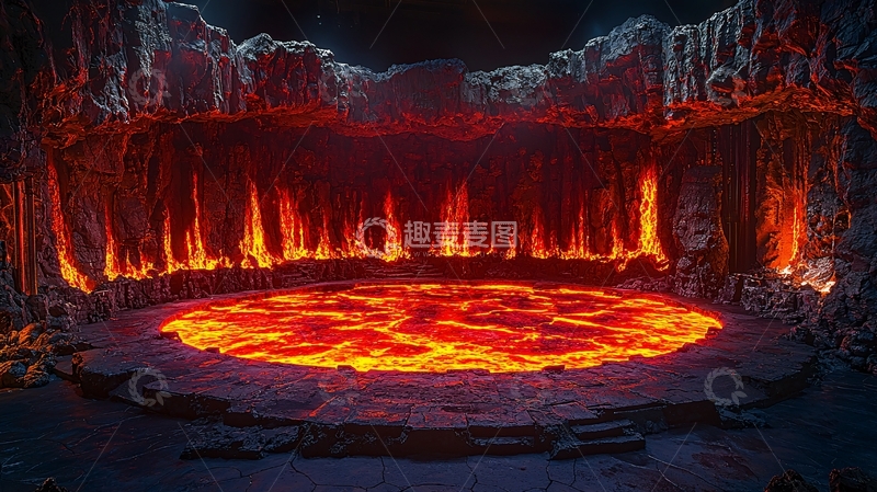 高清大图下载【趣麦麦图】熔岩地狱场景