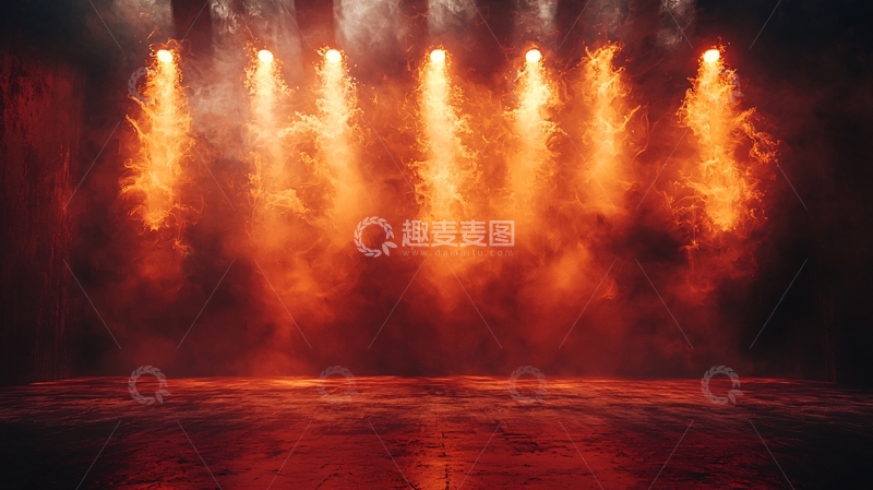 高清大图下载【趣麦麦图】舞台灯光烟雾效果图