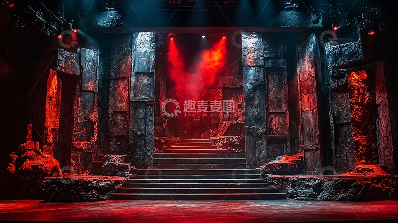 高清大图下载【趣麦麦图】暗色调舞台背景