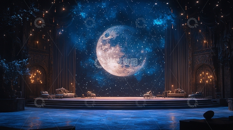 高清大图下载【趣麦麦图】梦幻舞台背景7