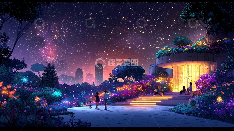 高清大图下载【趣麦麦图】梦幻星空夜景