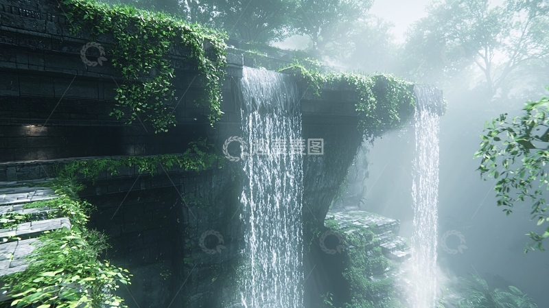 高清大图下载【趣麦麦图】瀑布49