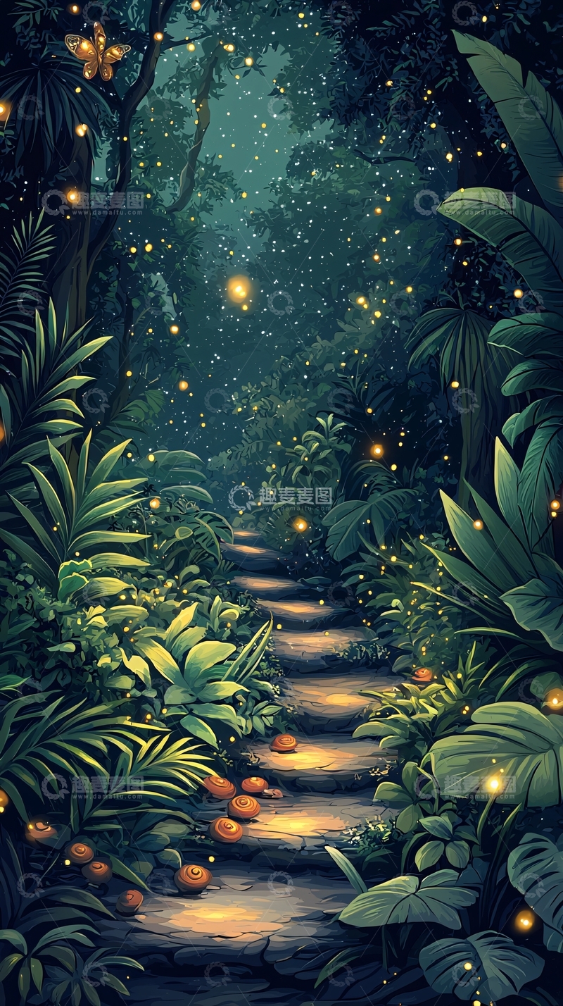 高清大图下载【趣麦麦图】魔法森林小路