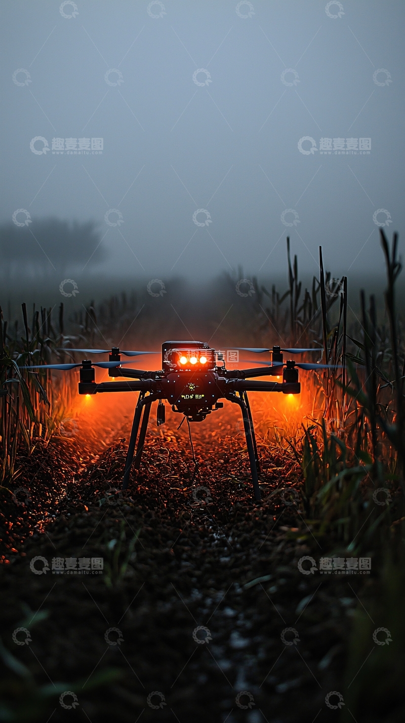 高清大图下载【趣麦麦图】雾中无人机