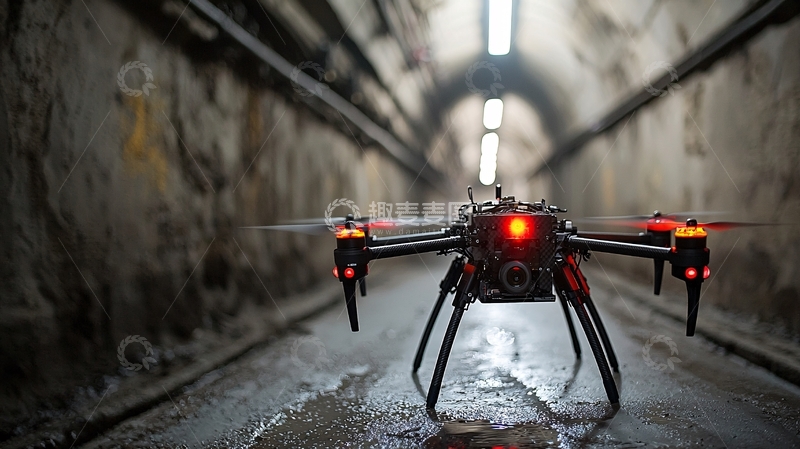 高清大图下载【趣麦麦图】隧道里飞行器
