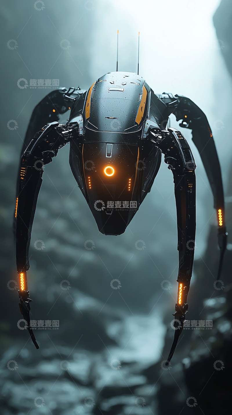 高清大图下载【趣麦麦图】科幻蜘蛛机器人