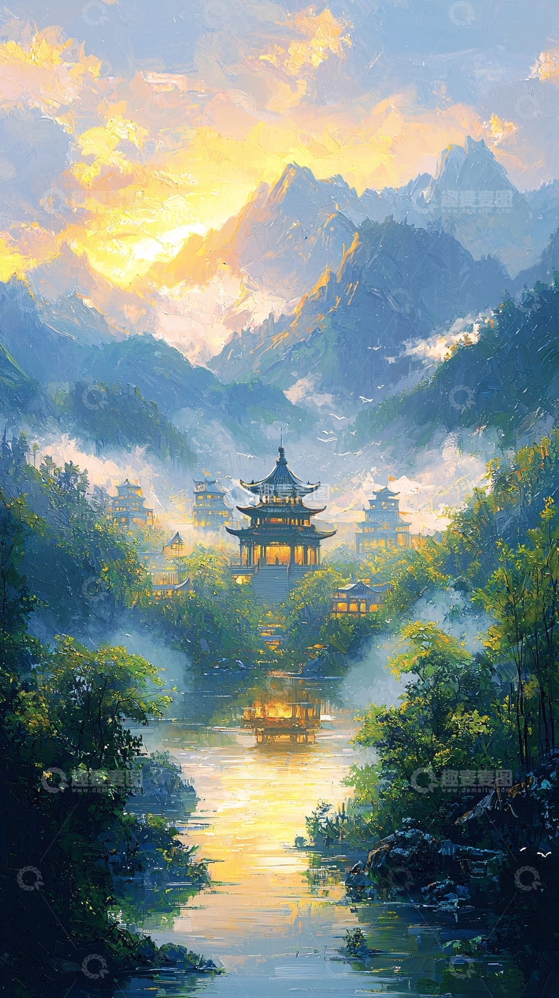 高清大图下载【趣麦麦图】水墨山水