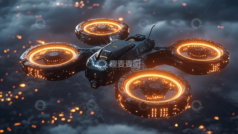 高清大图下载【趣麦麦图】未来飞行器