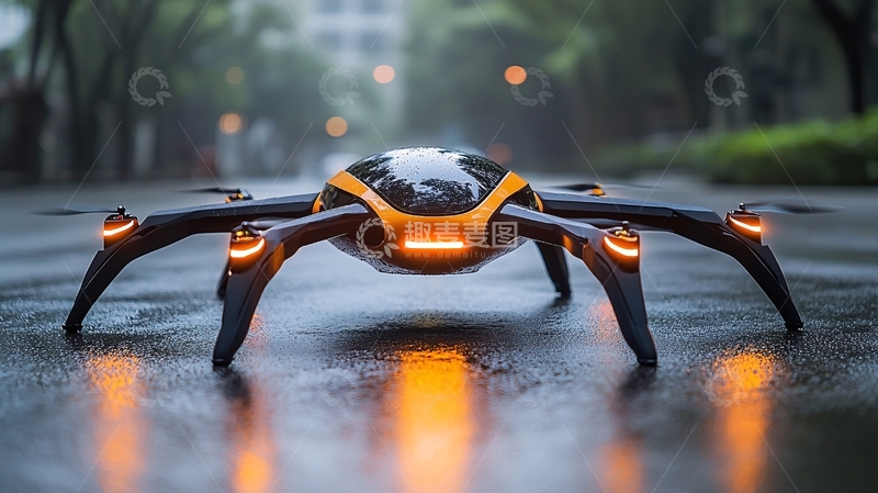 高清大图下载【趣麦麦图】未来科技感蜘蛛机器人