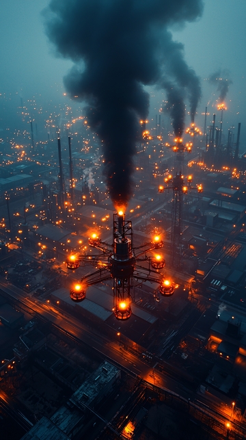 炼油厂夜景
