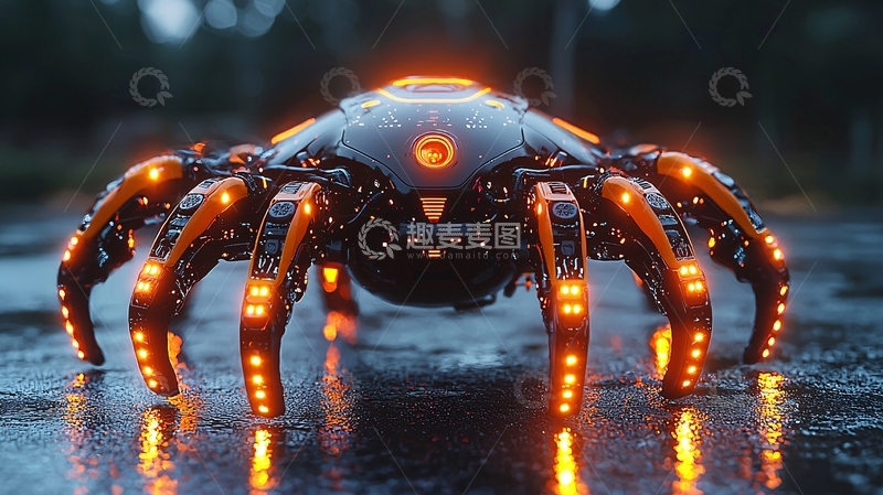 高清大图下载【趣麦麦图】未来科技感机械蜘蛛
