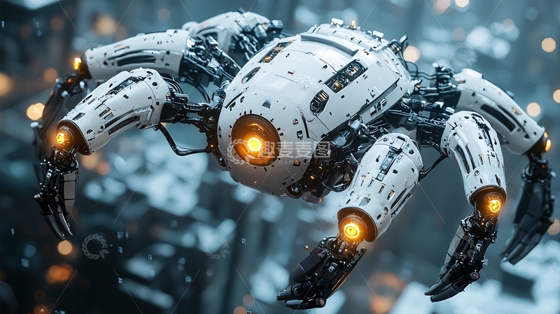高清大图下载【趣麦麦图】未来科技蜘蛛机器人