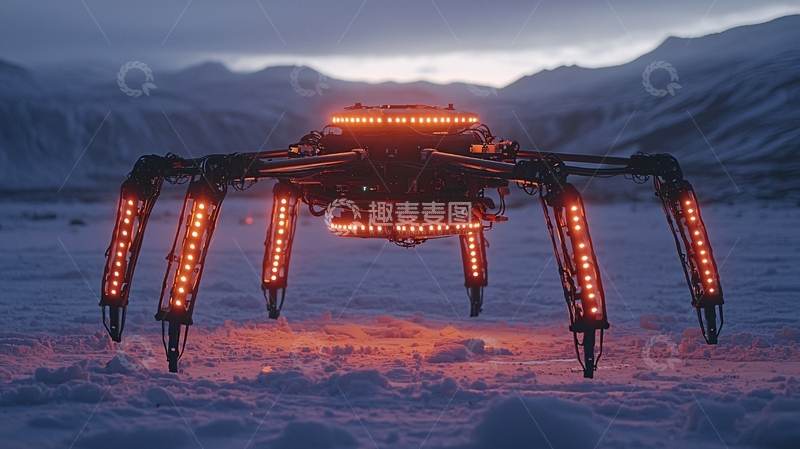 高清大图下载【趣麦麦图】极地科幻蜘蛛机器人