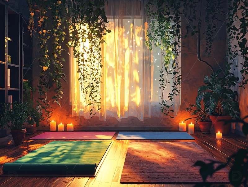 温馨舒适的瑜伽室