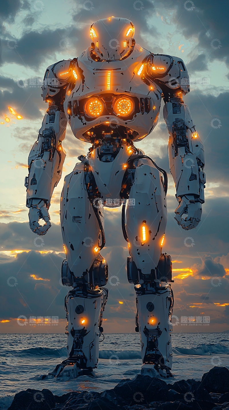 高清大图下载【趣麦麦图】未来科技感机器人