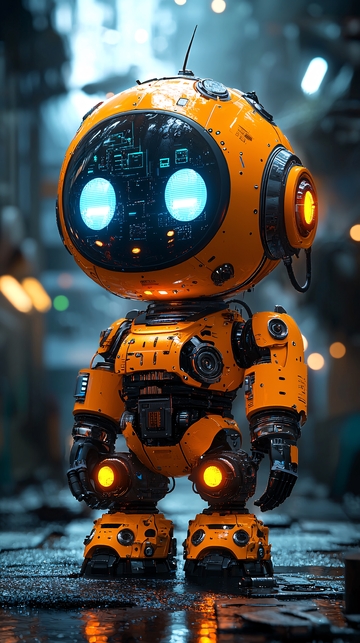 橙色小机器人