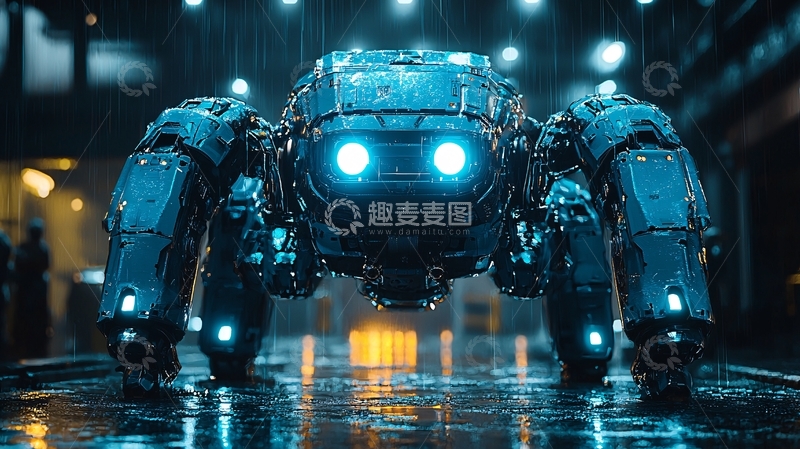 高清大图下载【趣麦麦图】未来科技感机器人