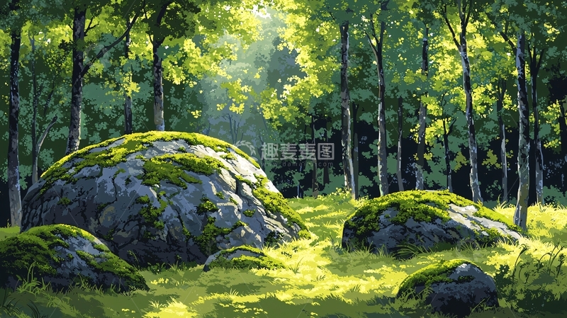 高清大图下载【趣麦麦图】阳光森林