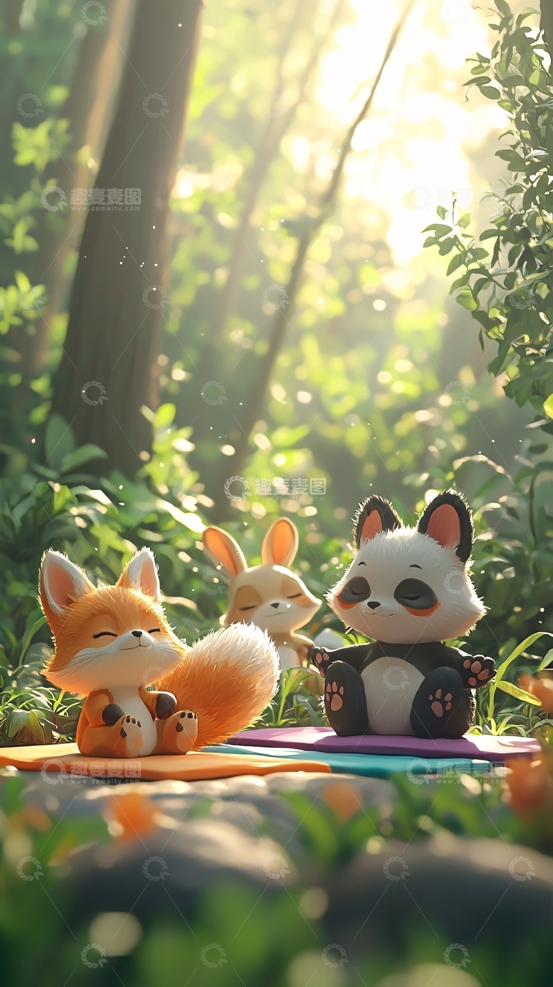 高清大图下载【趣麦麦图】森林小动物