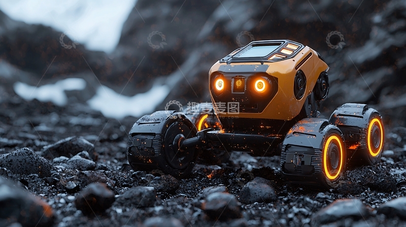 高清大图下载【趣麦麦图】未来感小型机器人