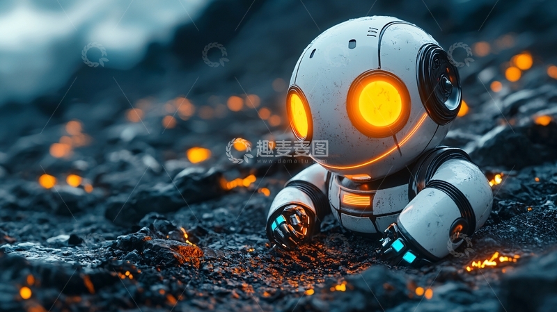 高清大图下载【趣麦麦图】可爱小机器人