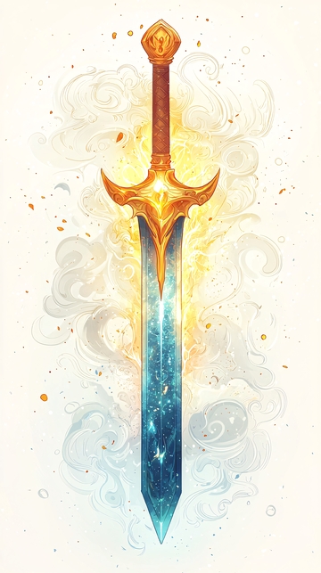 光芒四射的魔法圣剑