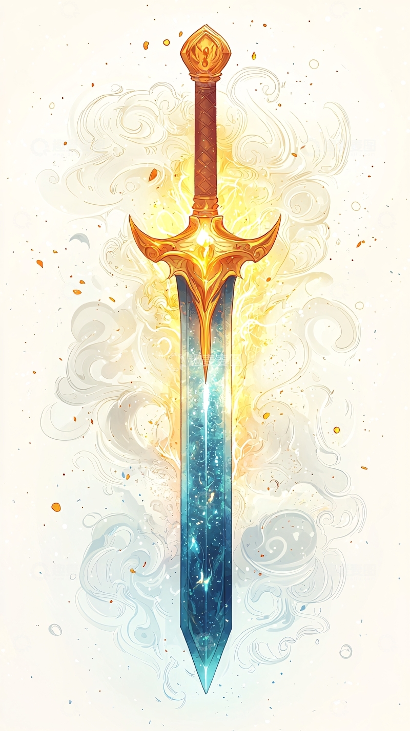 高清大图下载【趣麦麦图】光芒四射的魔法圣剑