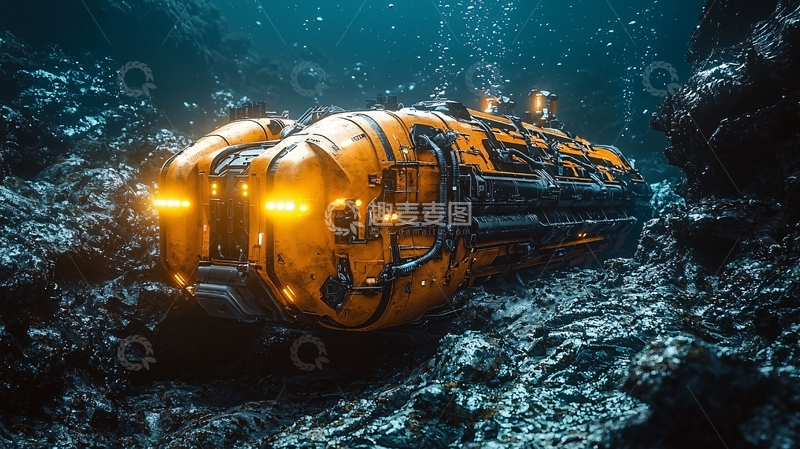 高清大图下载【趣麦麦图】深海黄色潜水器