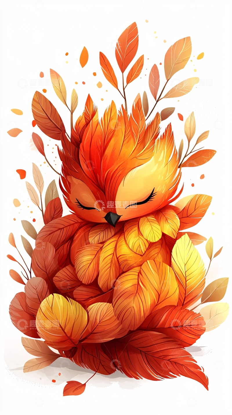 高清大图下载【趣麦麦图】秋天小鸟