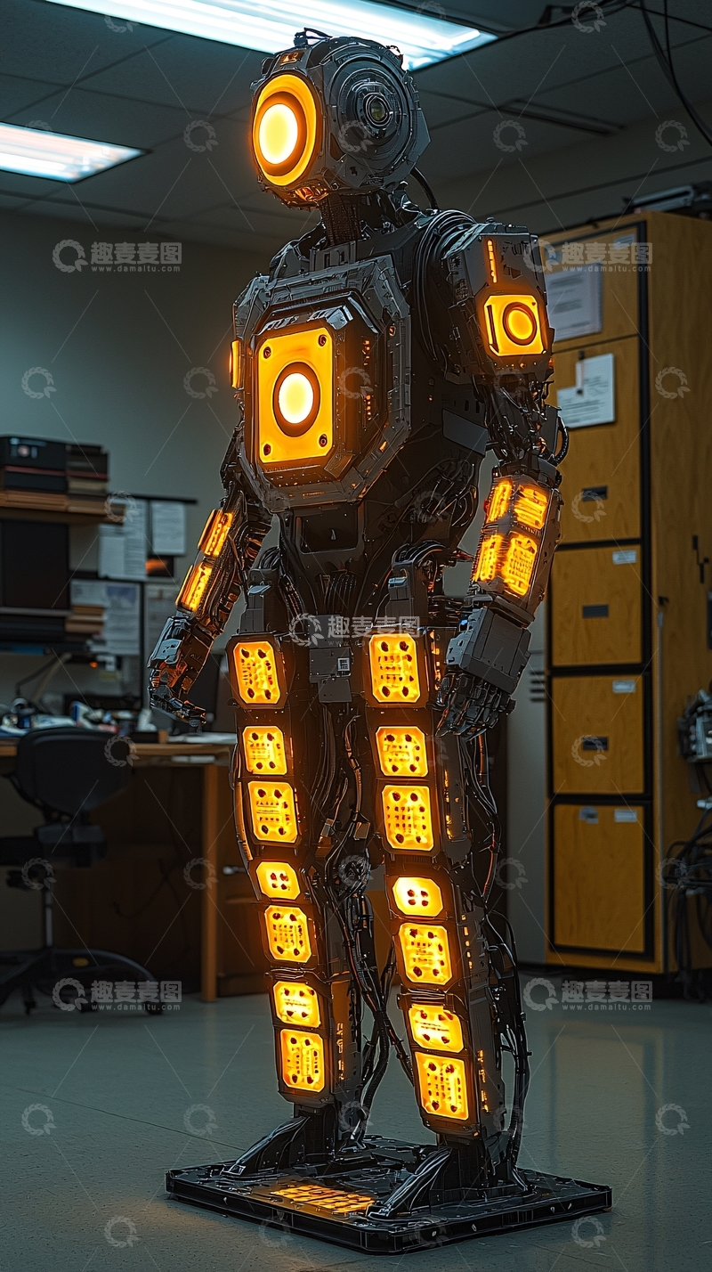 高清大图下载【趣麦麦图】未来感机器人